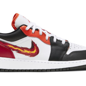 (Grade School) Air Jordan 1 Low 'Flaming Swoosh' FJ7222-101