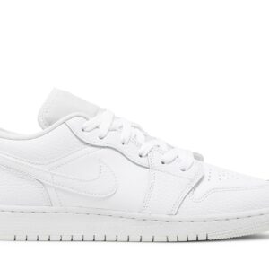 (Grade School) Air Jordan 1 Low Triple White 553560-130 Nicesnk