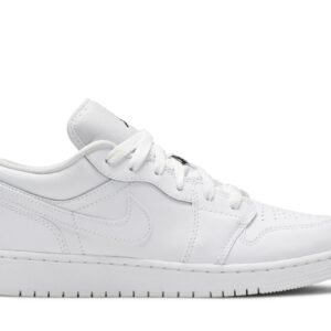 (Grade School) Air Jordan 1 Low White Black 553560-101 Nicesnk