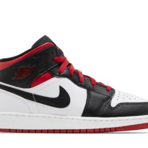 (Grade School) Air Jordan 1 Mid Gym Red Black Toe DQ8423-106 Nicesnk