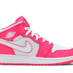 (Grade School) Air Jordan 1 Mid Hyper Pink White 555112-611
