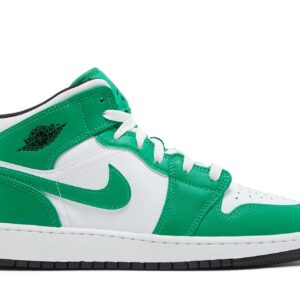 (Grade School) Air Jordan 1 Mid Lucky Green DQ8423-301 Nicesnk