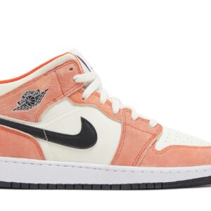 (Grade School) Air Jordan 1 Mid Orange Suede DV1336-800 Nicesnk