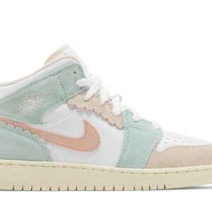 (Grade School) Air Jordan 1 Mid SE Pink Oxford DZ5361-100 Nicesnk