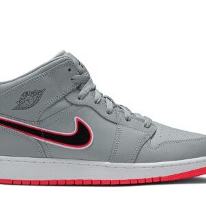(Grade School) Air Jordan 1 Mid 'Wolf Grey Pink' 555112-060