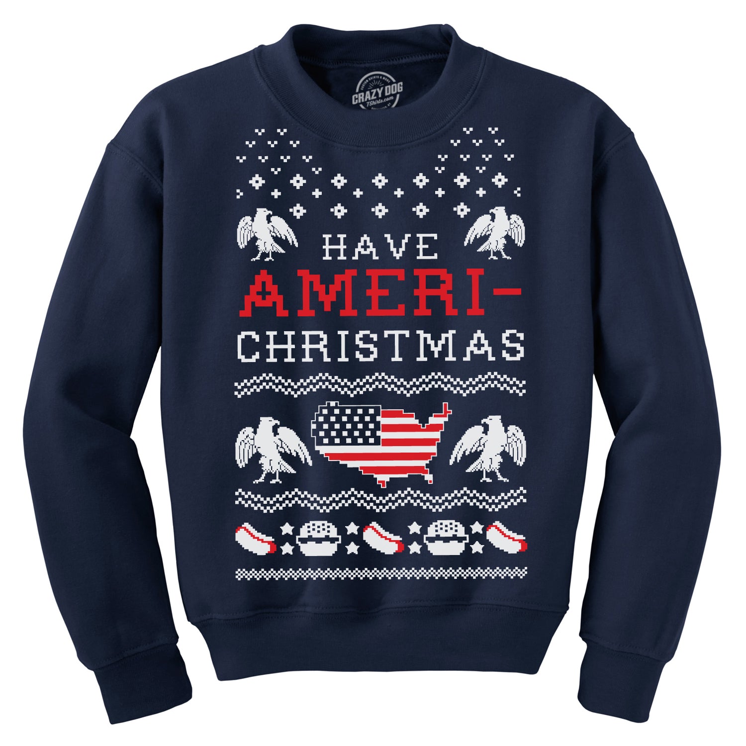 Have Ameri-Christmas Crew Neck Sweatshirt  theshoepalace