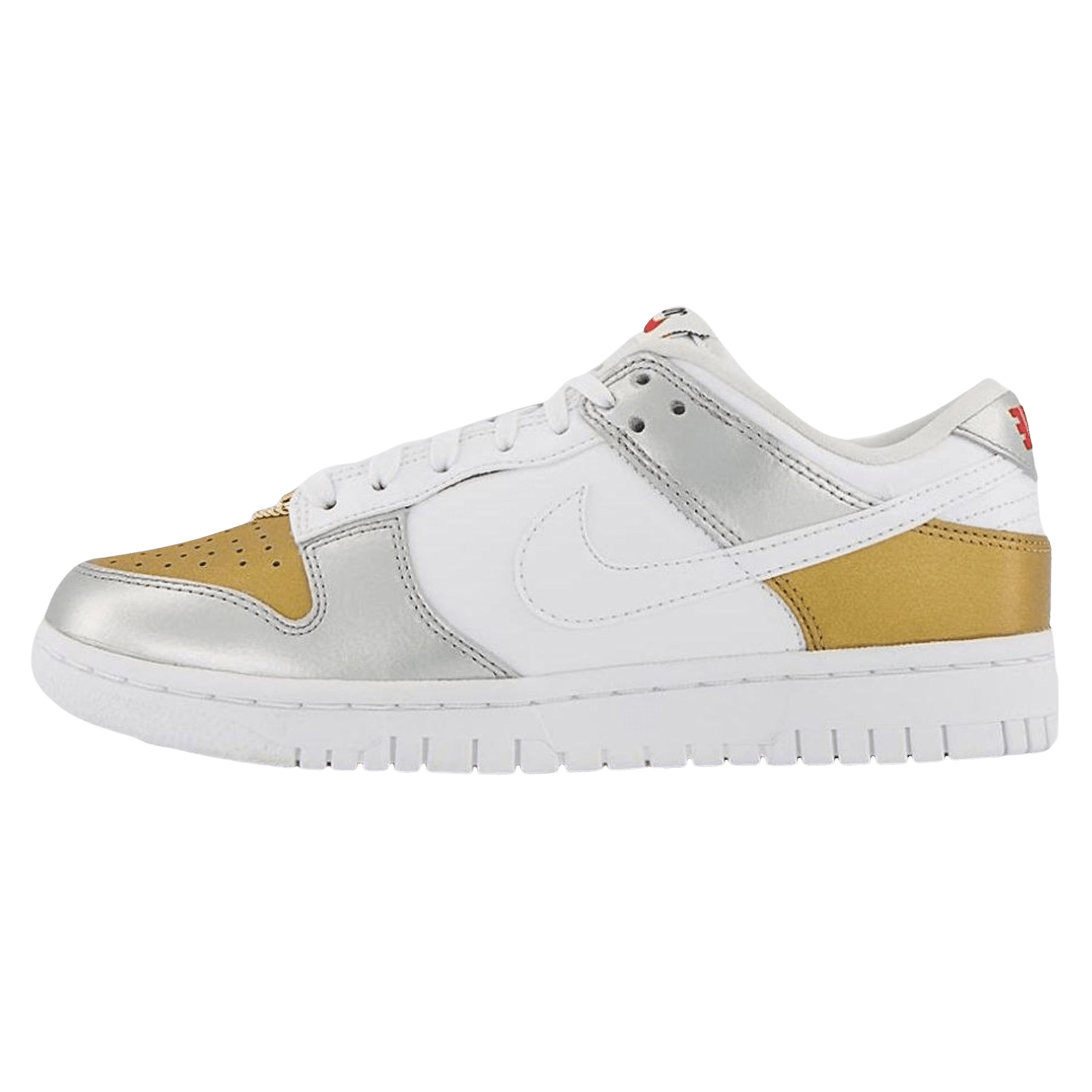 Nike Dunk Low SE Wmns 'White Metallic Gold Silver'