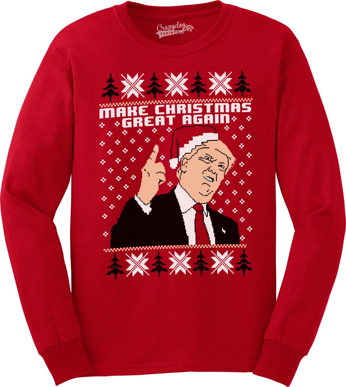 Make Christmas Great Again Crew Neck Sweatshirt  theshoepalace