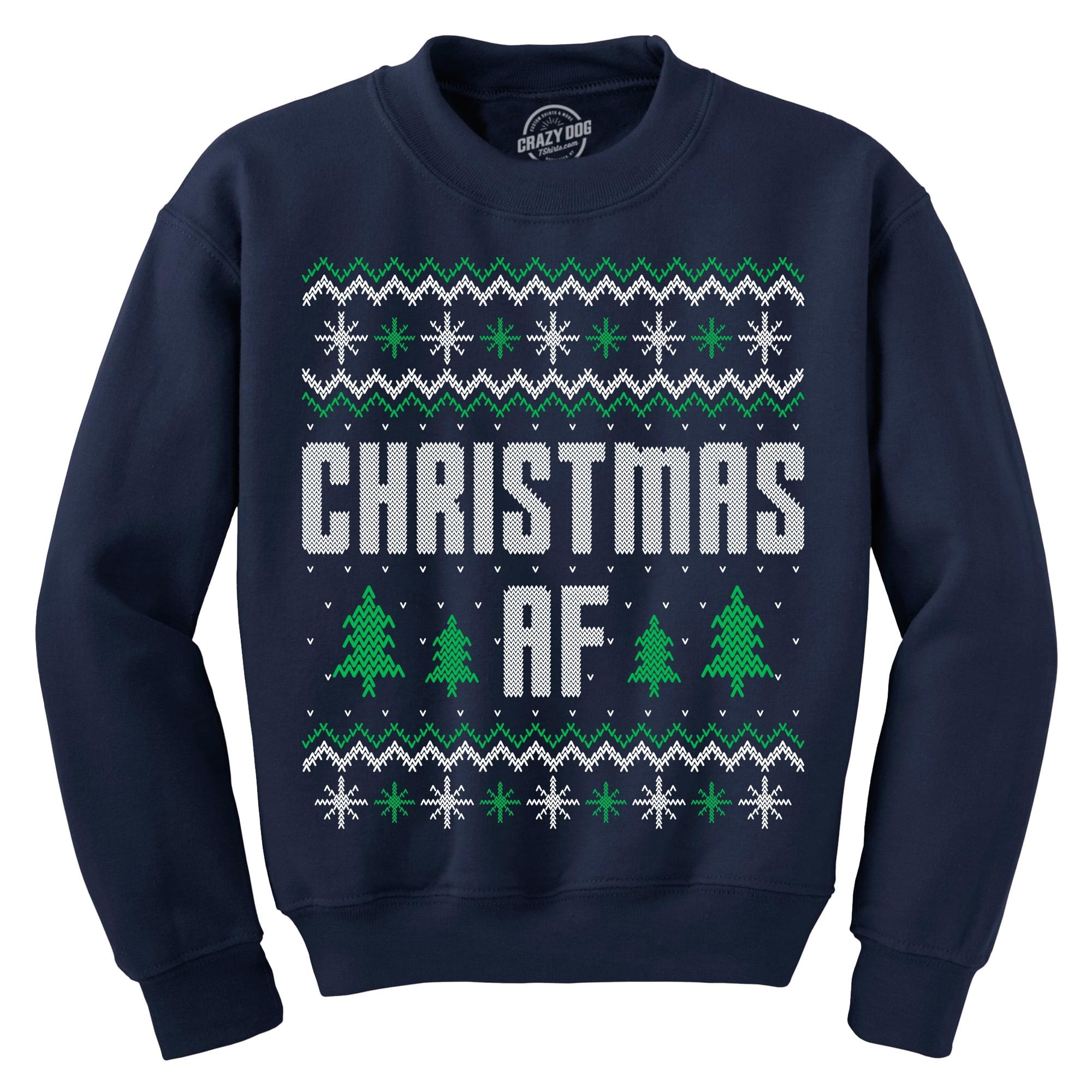 Christmas AF Crew Neck Sweatshirt  theshoepalace