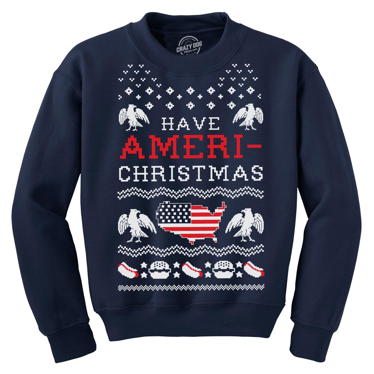Have Ameri-Christmas Crew Neck Sweatshirt  theshoepalace